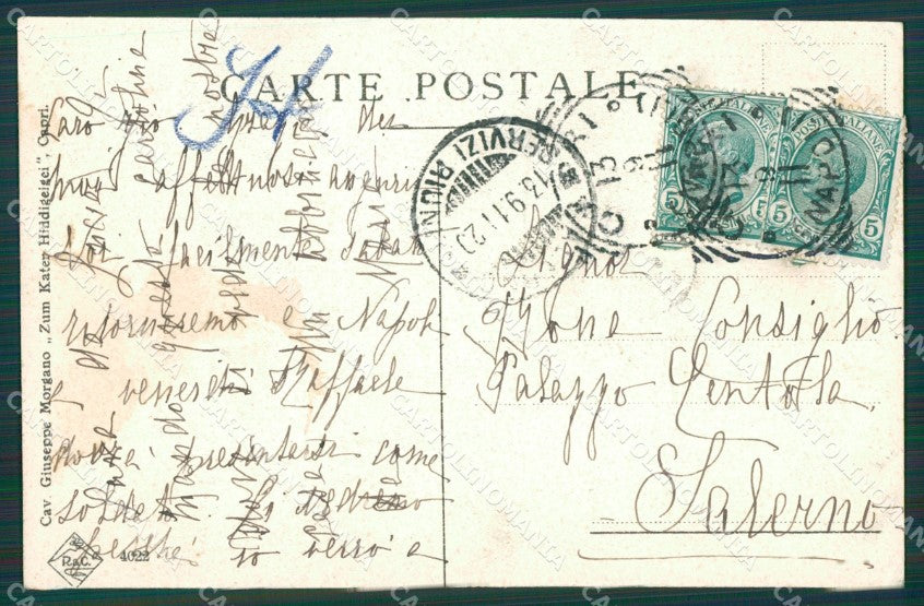 Napoli Capri San Michele Funicolare cartolina XB1866 – retro