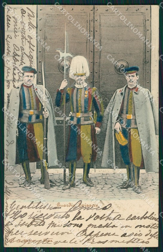 Roma Vaticano Guardie Svizzere cartolina XB1910 – fronte