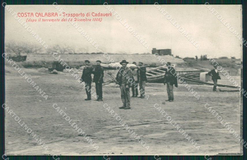 Reggio Calabria Costa Calabra Terremoto 1908 cartolina XB1934 – fronte