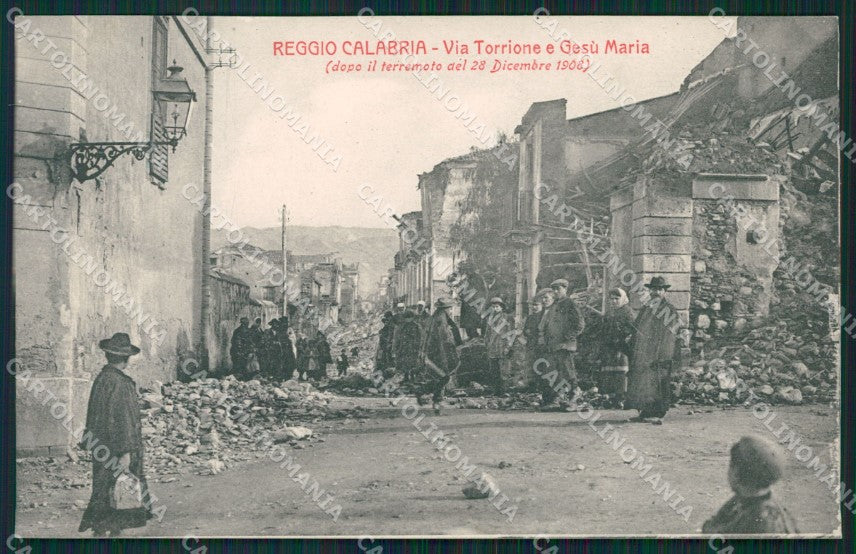 Reggio Calabria Città Terremoto 1908 cartolina XB1936 – fronte
