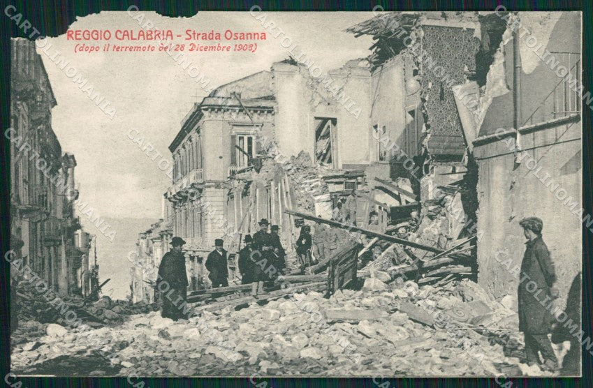 Reggio Calabria Città Terremoto 1908 ABRASA cartolina XB1939 – fronte