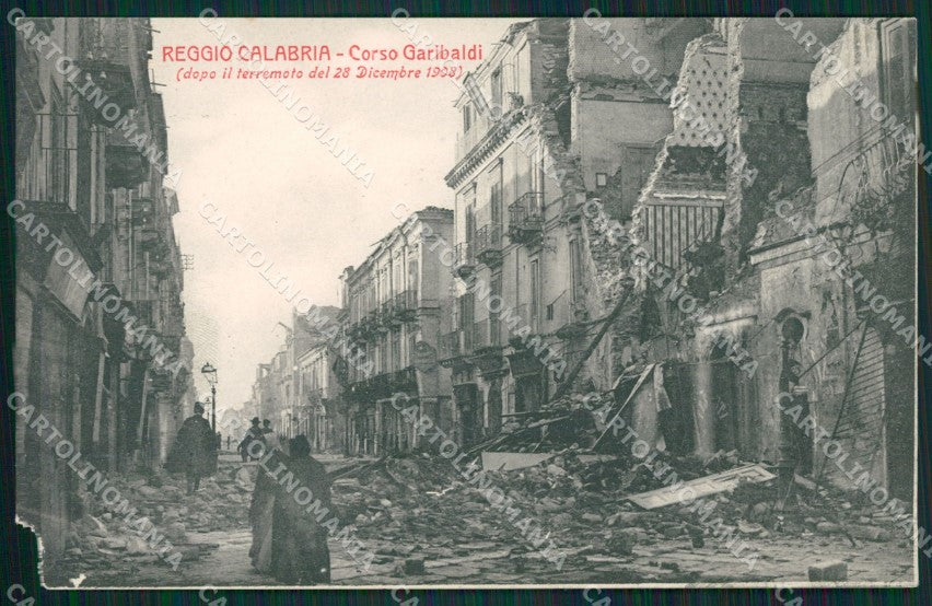 Reggio Calabria Città Terremoto 1908 ABRASA cartolina XB1941 – fronte