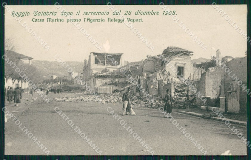 Reggio Calabria Città Terremoto 1908 ABRASA cartolina XB1943 – fronte