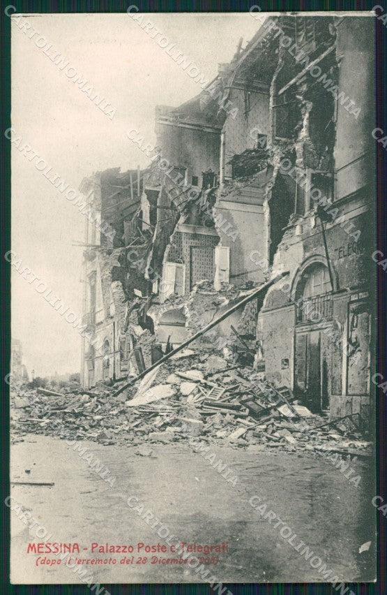 Messina Città Terremoto 1908 Poste cartolina XB1949 – fronte