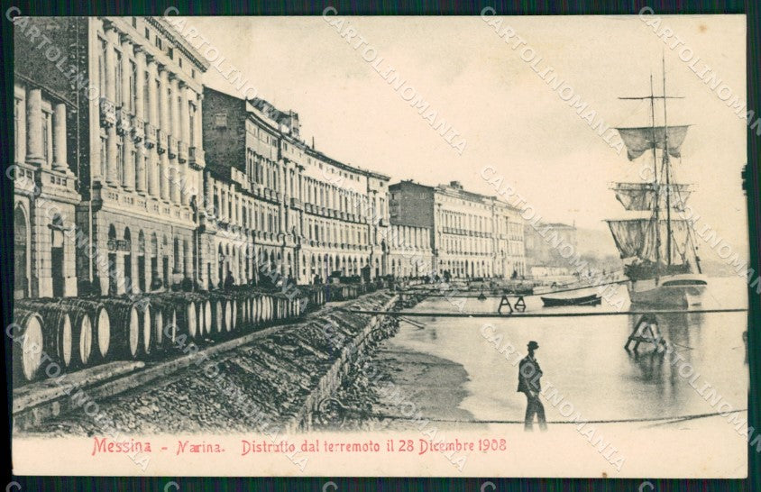 Messina Città ABRASA cartolina XB1957 – fronte
