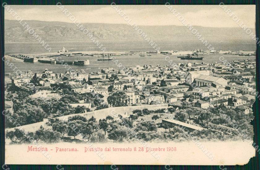 Messina Città ABRASA cartolina XB1958 – fronte