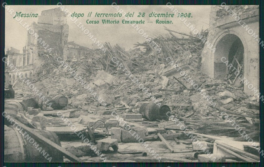 Messina Città Terremoto 1908 cartolina XB1963 – fronte