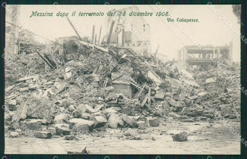 Messina Città Terremoto 1908 cartolina XB1964 – fronte
