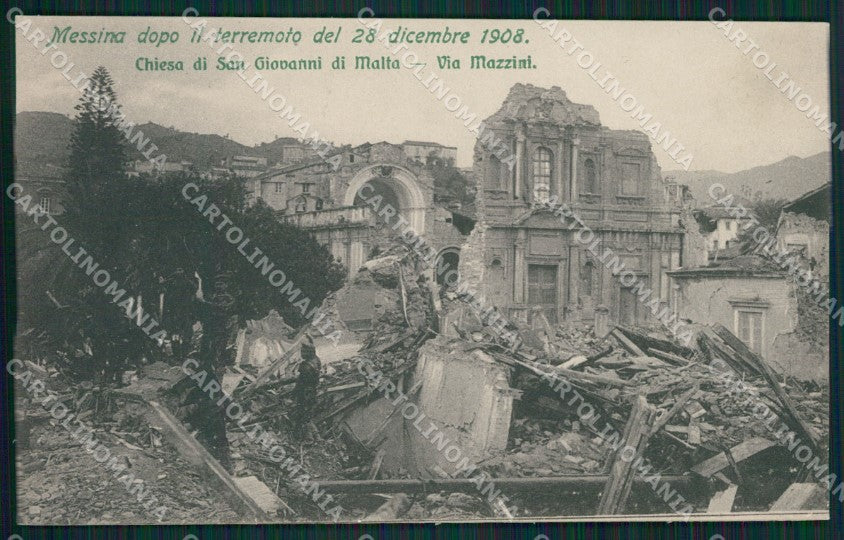 Messina Città Terremoto 1908 cartolina XB1969 – fronte