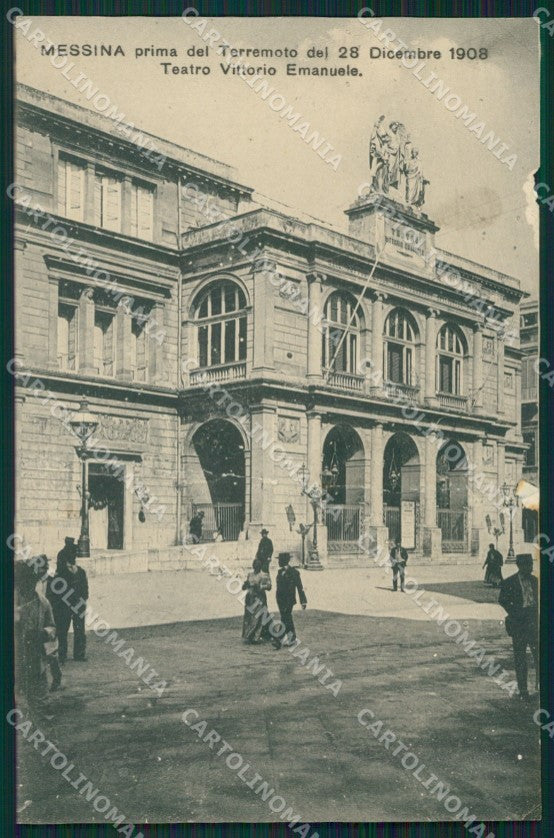 Messina Città Teatro PIEGATA ABRASA cartolina XB1973 – fronte