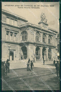 Messina Città Teatro PIEGATA ABRASA cartolina XB1973 – fronte