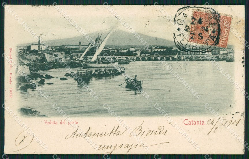 Catania Città Barca cartolina XB2013 – fronte