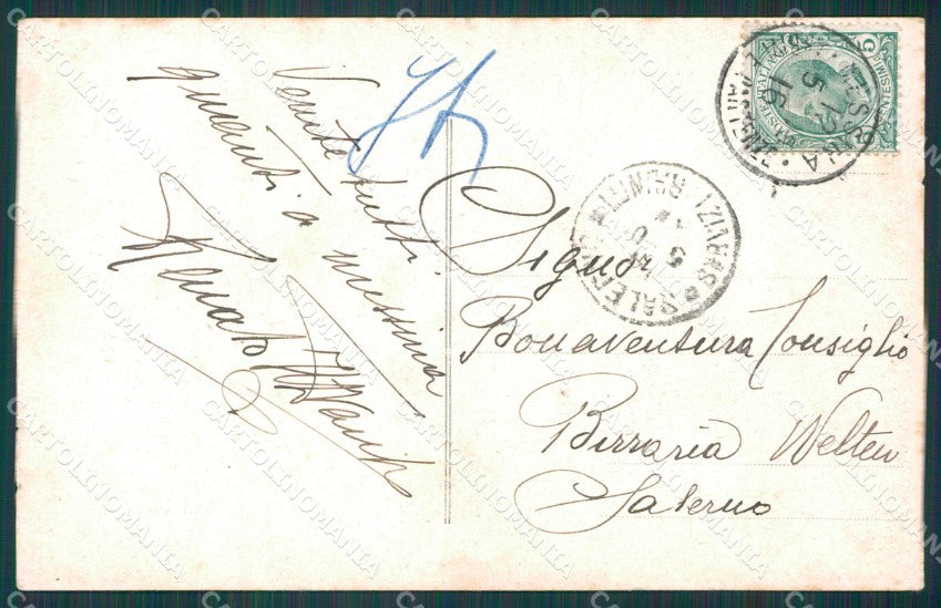 Messina Città Terremoto Buoi Alterocca 5606 ABRASA cartolina XB2024 – retro