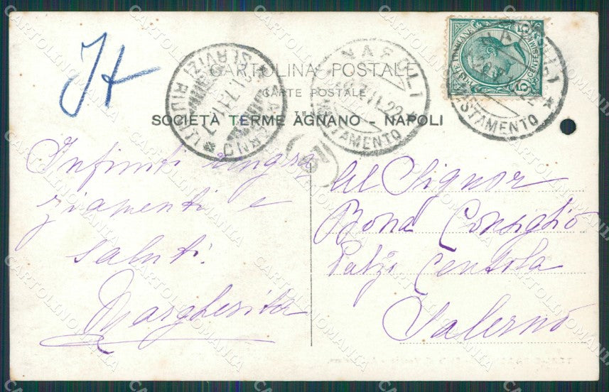 Napoli Agnano Terme di FORO ARCHIVIO Foto cartolina XB2080 – retro