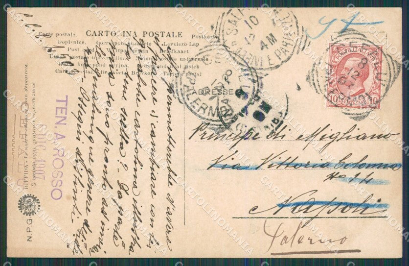 Palermo Città Politeama Garibaldi NPG ABRASA Foto cartolina XB2085 – retro