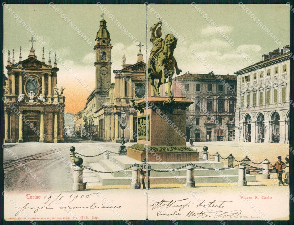 Torino Città RIPARATA Doppia cartolina XB2092 – fronte
