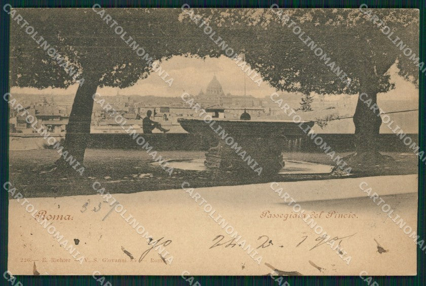 Roma Città Pincio MACCHIE cartolina XB2105 – fronte
