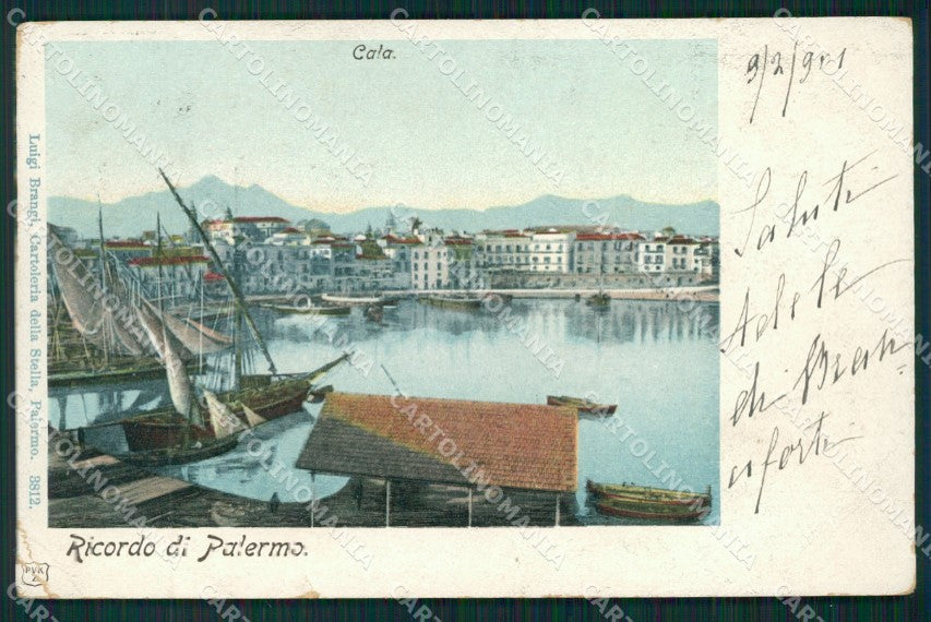 Palermo Città PIEGHE STRAPPINO cartolina XB2119 – fronte