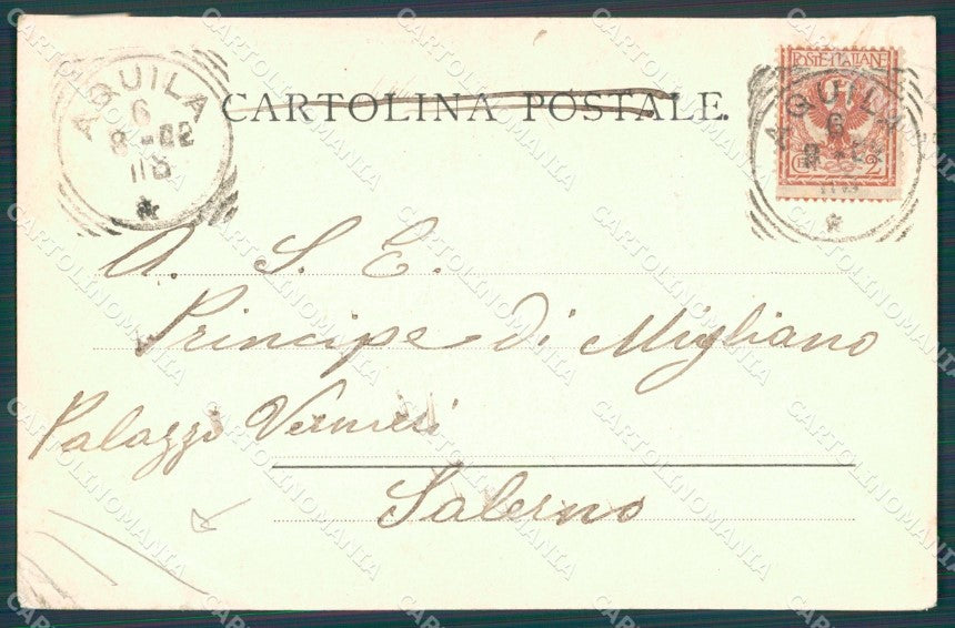 L'Aquila Città Deposito San Bernardino PIEGHE cartolina XB2136 – retro