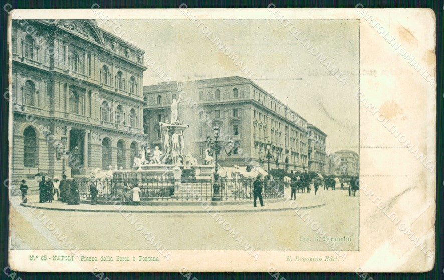 Napoli Città Palazzo Borsa MACCHIE cartolina XB2156 – fronte