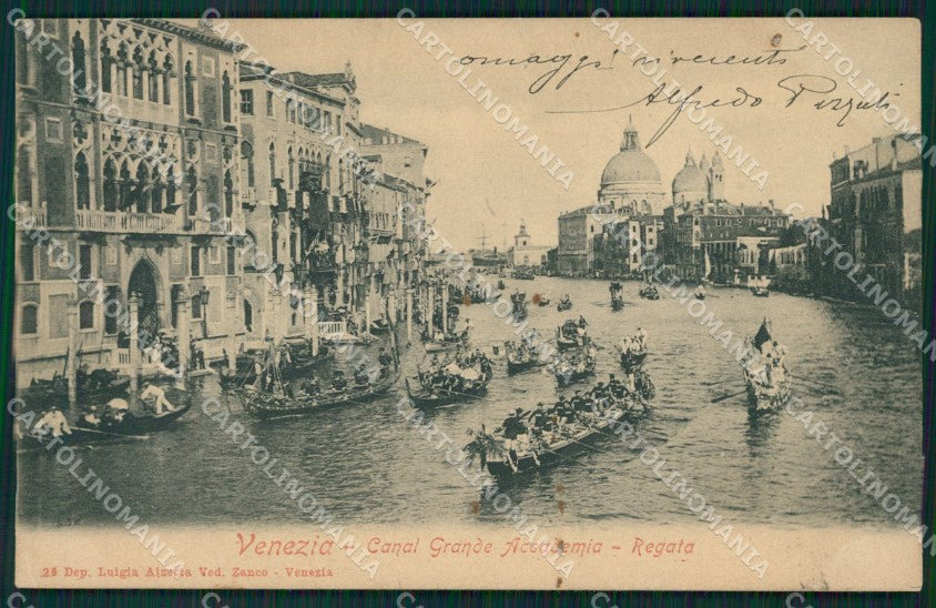 Venezia Città Canal Grande Regata COLLA cartolina XB2157 – fronte