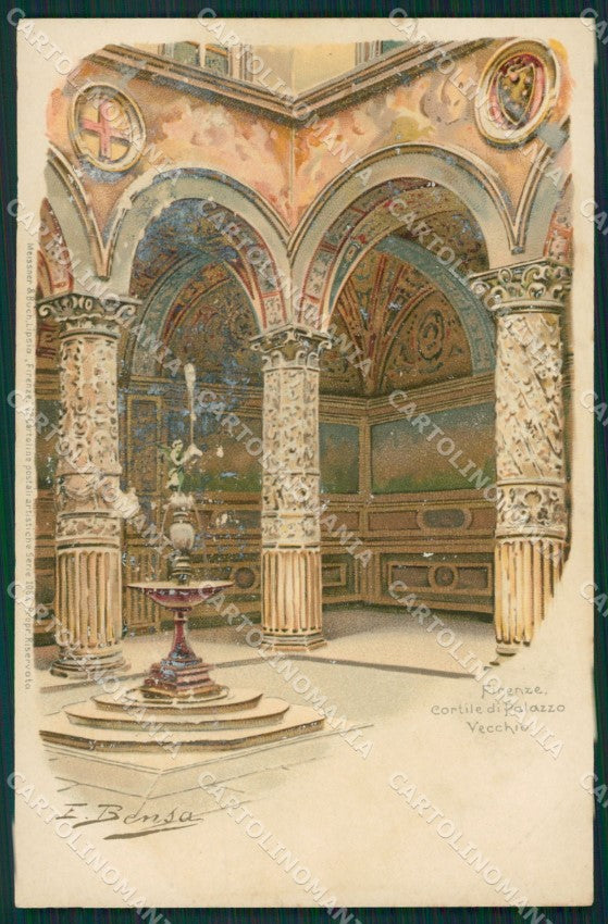 Firenze Città Palazzo Vecchio E.Bensa cartolina XB2165 – fronte