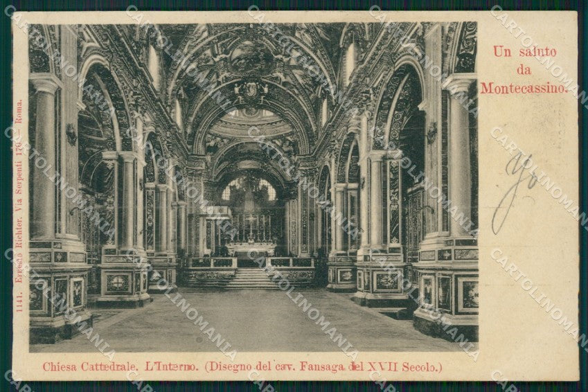 Frosinone Cassino Montecassino Cattedrale cartolina XB2172 – fronte