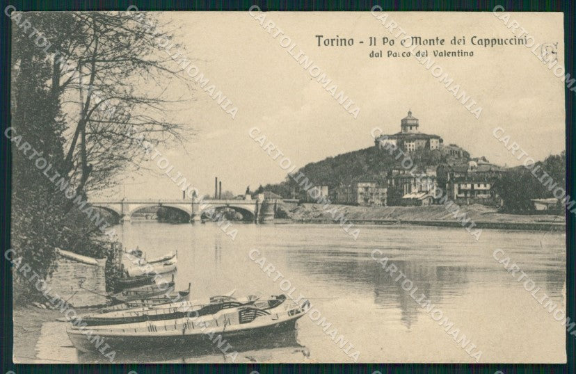 Torino Città Monte Cappuccini Barche cartolina XB2174 – fronte