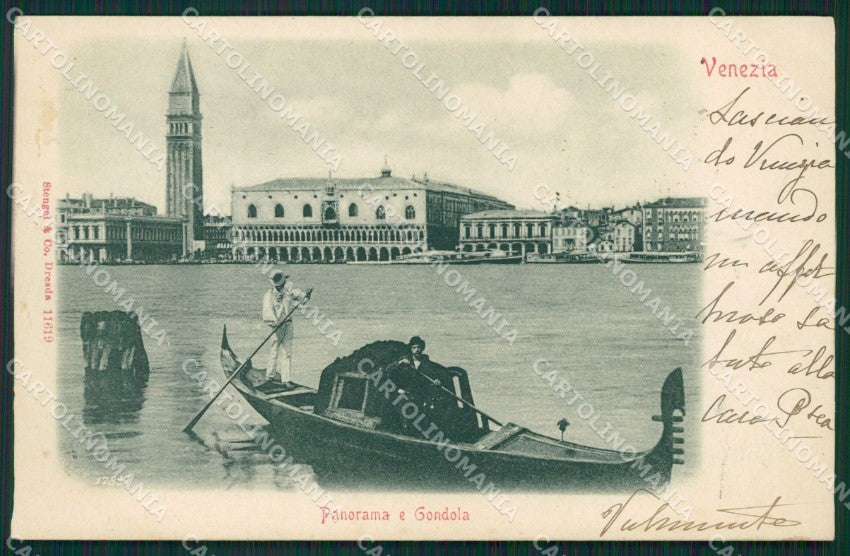 Venezia Città Gondola cartolina XB2184 – fronte