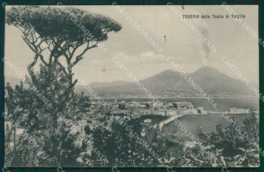 Napoli Città Vesuvio Virgilio cartolina XB2207 – fronte