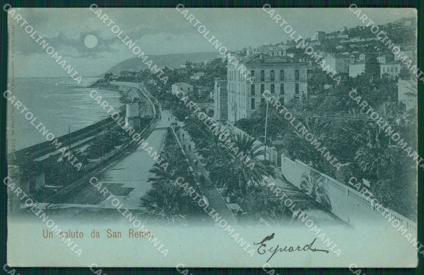 Imperia Sanremo Chiaro di Luna cartolina XB2212 – fronte