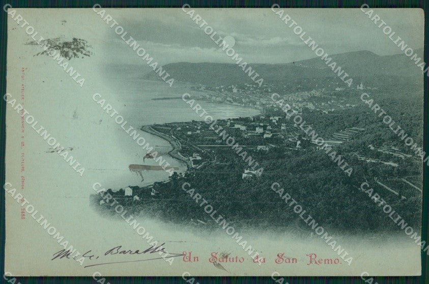 Imperia Sanremo Chiaro di Luna cartolina XB2213 – fronte