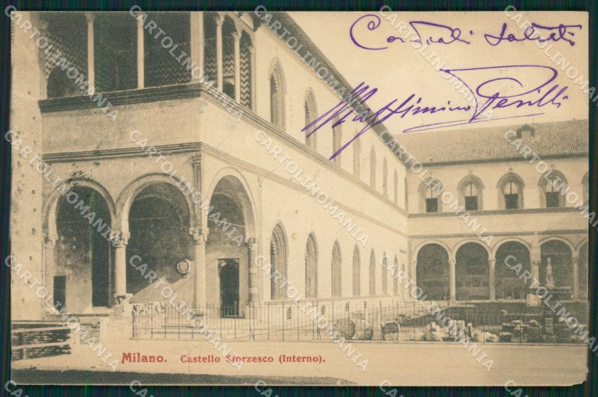 Milano Città Castello Sforzesco ABRASA cartolina XB2241 – fronte