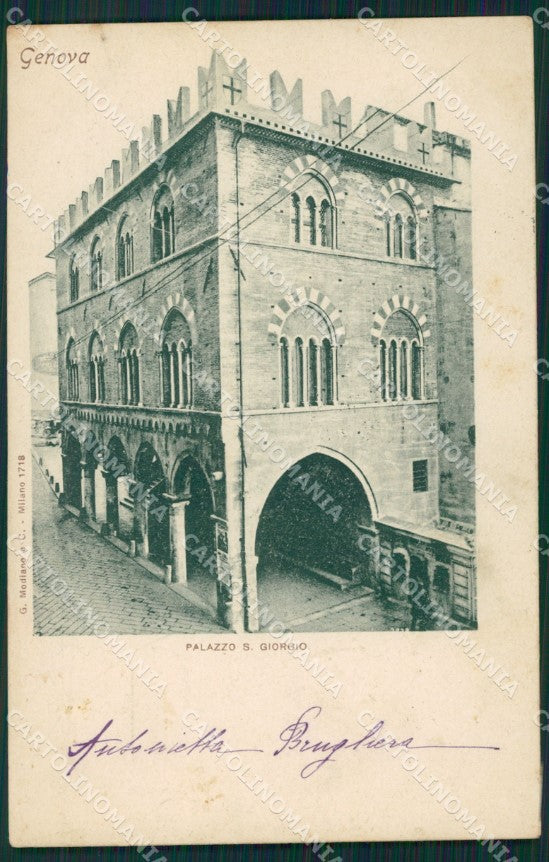 Genova Città Palazzo San Giorgio cartolina XB2254 – fronte