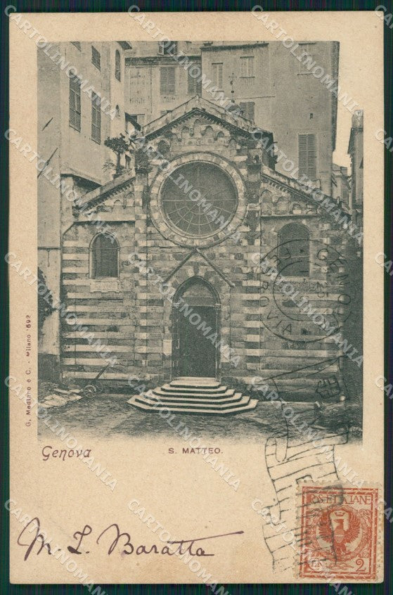 Genova Città San Matteo cartolina XB2262 – fronte