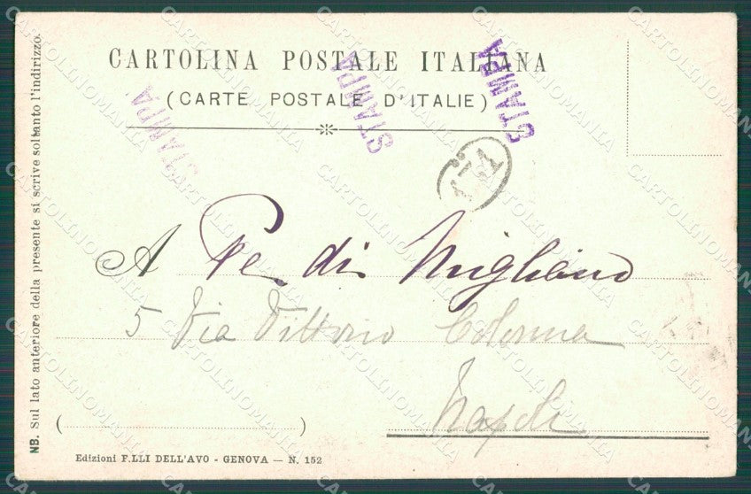 Genova Città San Lorenzo cartolina XB2292 – retro
