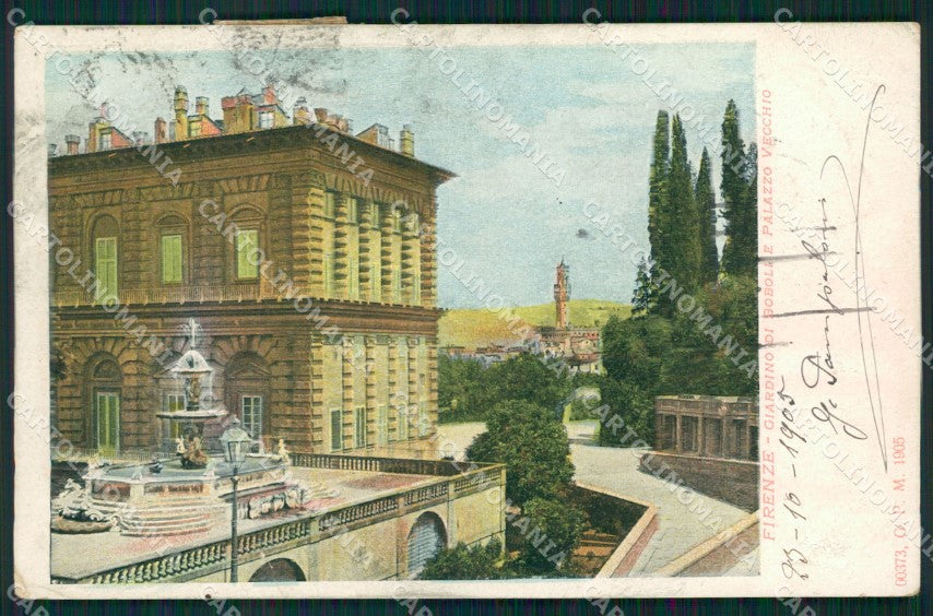 Firenze Città Giardino Boboli Palazzo Vecchio cartolina XB2317 – fronte
