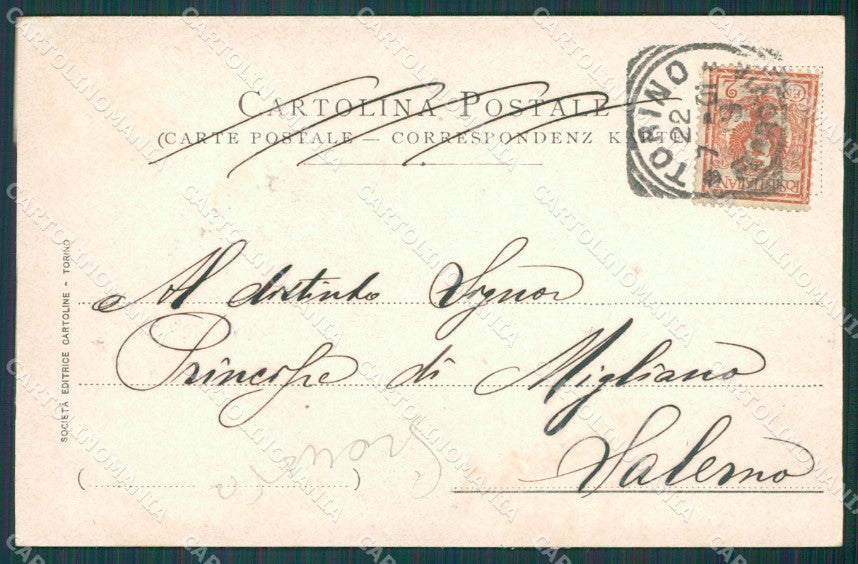 Torino Città Pensionato Sacro Cuore SCOLLATA cartolina XB2333 – retro