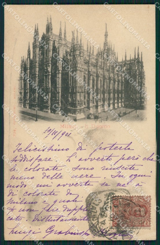 Milano Città Duomo PIEGA cartolina XB2350 – fronte