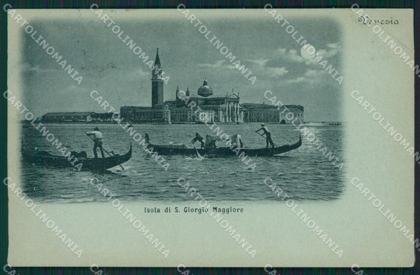 Venezia Isola San Giorgio Maggiore Chiaro di Luna PIEGA PIEGA cartolina XB2360 – fronte