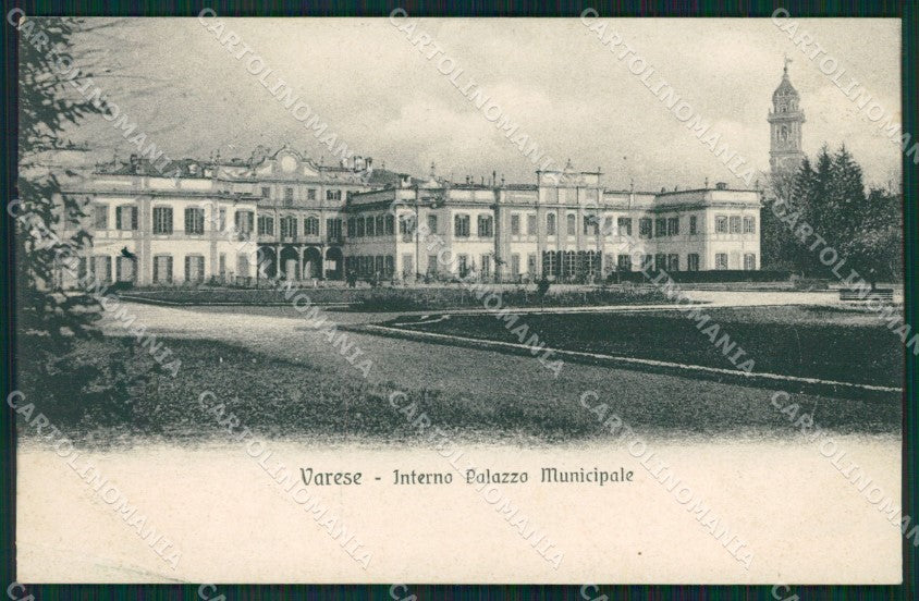Varese Città Palazzo Municipale PIEGA cartolina XB2405 – fronte