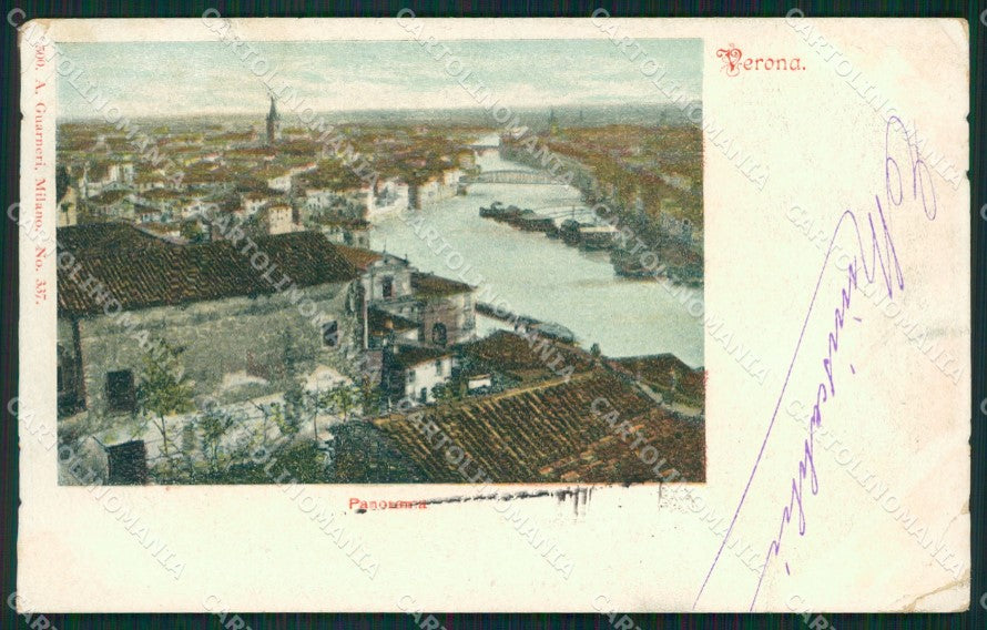 Verona Città PIEGHE cartolina XB2421 – fronte