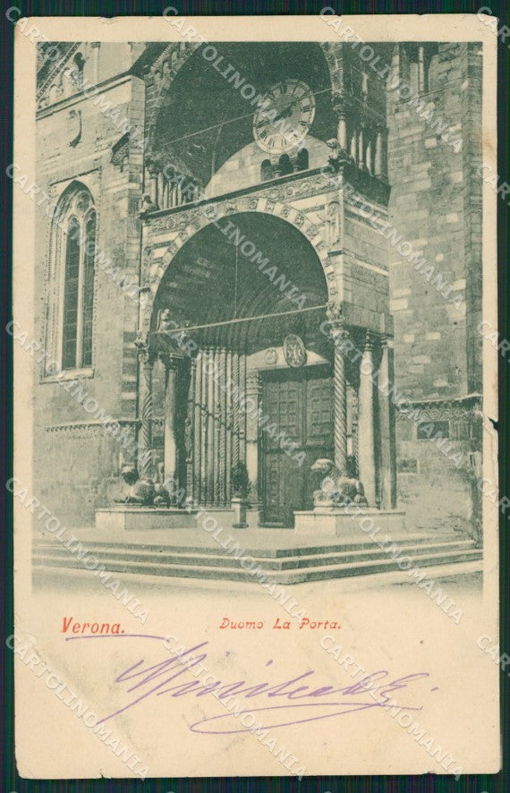 Verona Città Duomo STRAPPINI PIEGHE cartolina XB2422 – fronte