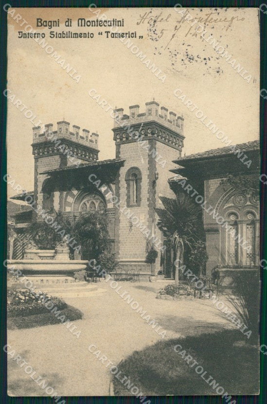 Pistoia Montecatini Bagni di PIEGA cartolina XB2500 – fronte