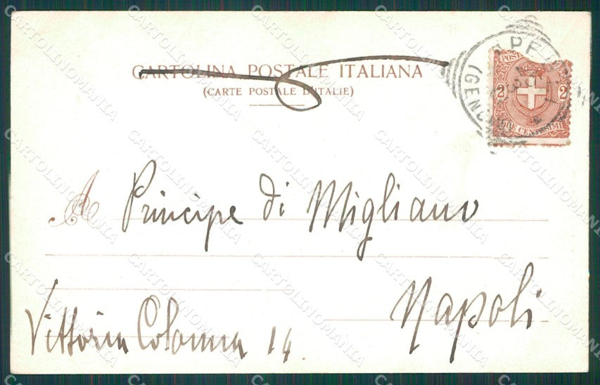 Genova Nervi Torre Gropallo cartolina XB2503 – retro