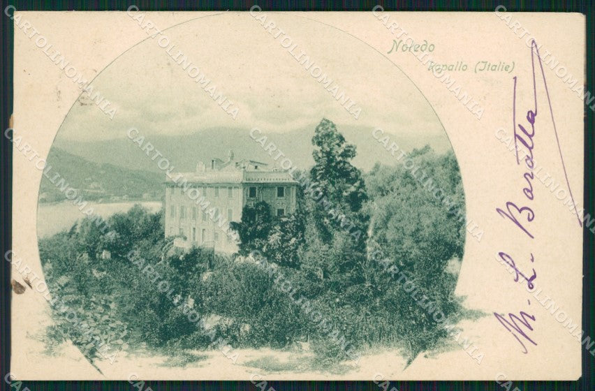 Genova Rapallo Noledo MACCHIA cartolina XB2508 – fronte