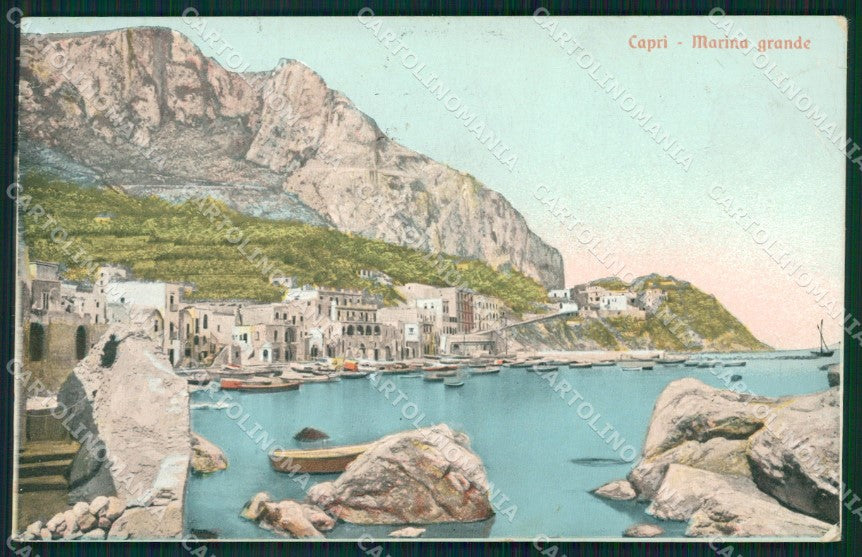 Napoli Capri Marina Grande PIEGHINA STRAPPINO cartolina XB2524 – fronte