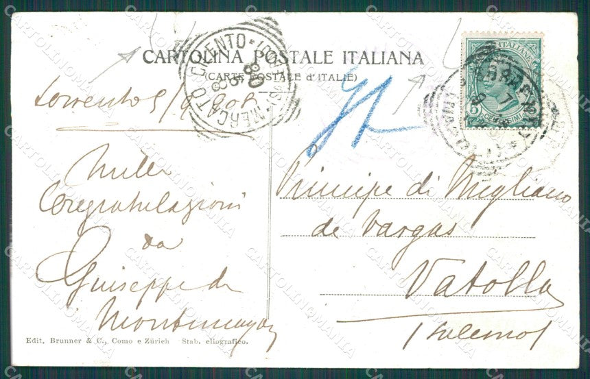 Napoli Sorrento STRAPPINI cartolina XB2566 – retro