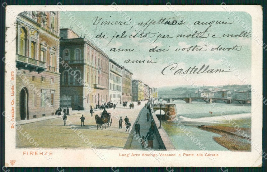 Firenze Città Lungarno PIEGHINA cartolina XB2581 – fronte