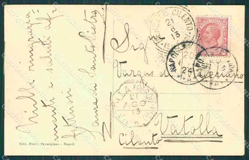 Napoli Città Carrozze cartolina XB2588 – retro
